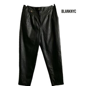BLANK NYC Black Faux Leather Pleather Pant Pocket Zipper‎ Women Size 30
